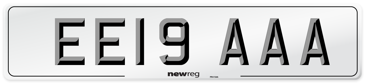 EE19 AAA Number Plate from New Reg